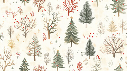 Christmas tree pattern background , Festive Wallpaper design PNG