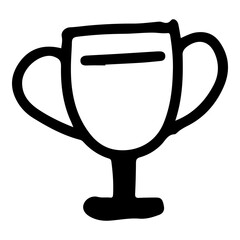 Doodle Icon of Achievement Trophy