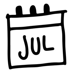 Doodle Icon of Calendar Reminder