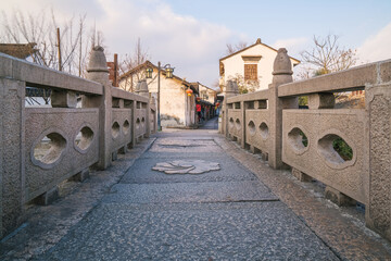 Close up of Ancient Bridges in Suzhou Ancient Town, Jiangsu Province, China