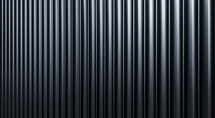 Black and White Metallic Background with Ribbed Texture