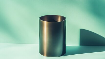 Brass Cylinder on Green.