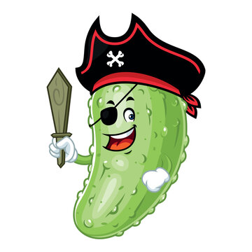 recommend clip art: Pickle Pirate Cartoon Character.