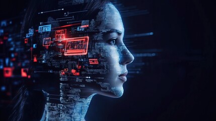 Digital Woman: A Futuristic Portrait of Data