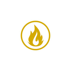 Fire flame sign icon isolated on transparent background