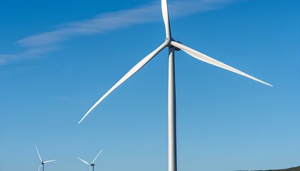 Fototapeta premium Harmonious blend of wind power and natural beauty