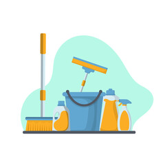 Cleaning Tools Illustration