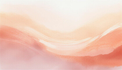 A warm, charming watercolor background that transitions from soft coral to creamy peaches