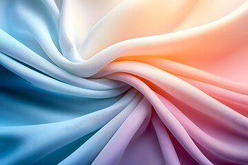 Obraz premium Elegant Flow of Soft Fabric with Subtle Gradient Colors, Captivating Textures and Wave Patterns, Perfect for Backgrounds and Fashion Designs