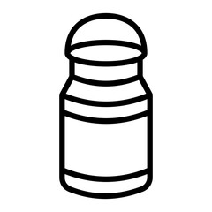 Milk Pail Vector Line Icon Design
