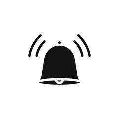 Bell icon Vector flat thin line illustration