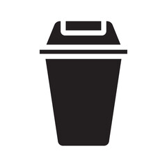 Bin icon Vector flat thin line illustration