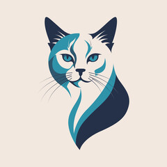 Cat vector art of illustration