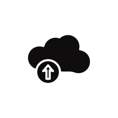 Cloud upload icon Vector flat thin line illustration