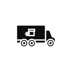 Delivery icon Vector flat thin line illustration