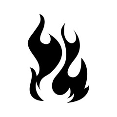 Fire icon Vector flat thin line illustration
