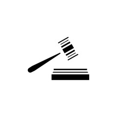 Gavel icon Vector flat thin line illustration