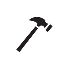 Hammer icon Vector flat thin line illustration