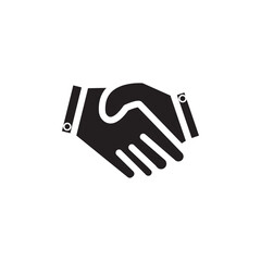 Handshake icon Vector flat thin line illustration