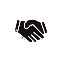 Handshake icon Vector flat thin line illustration