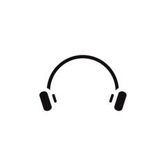 Headphones icon Vector flat thin line illustration