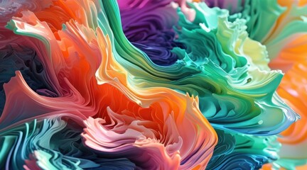 Fototapeta premium Digital Gradient Explosion: A Burst of Vibrant Colors