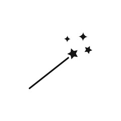 Magic wand icon Vector flat thin line illustration