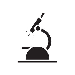 Microscope icon Vector flat thin line illustration