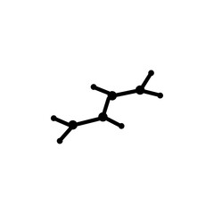 Molecule icon Vector flat thin line illustration