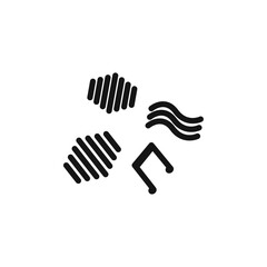 Music note icon Vector flat thin line illustration