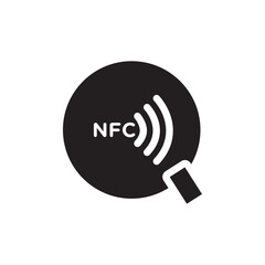 NFC icon Vector flat thin line illustration