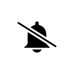 Notification off icon Vector flat thin line illustration