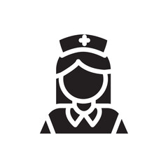 Nurse icon Vector flat thin line illustration