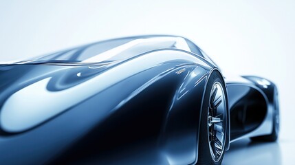 Sleek Modern Sports Car Design Detail Closeup