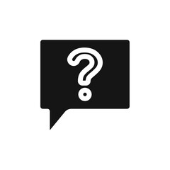 Question icon Vector flat thin line illustration