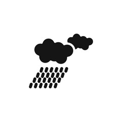 Rain icon Vector flat thin line illustration