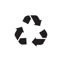 Recycle icon Vector flat thin line illustration