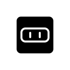 Socket icon Vector flat thin line illustration