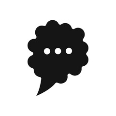 Speech bubble icon Vector flat thin line illustration