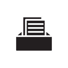 Store files icon Vector flat thin line illustration