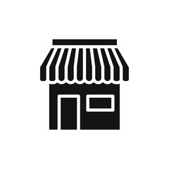 Store icon Vector flat thin line illustration