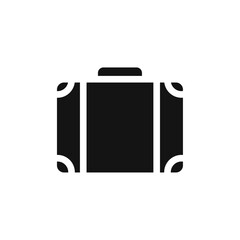 Suitcase icon Vector flat thin line illustration