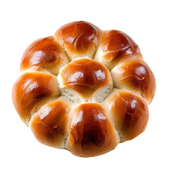 Top View of a Shiny Golden Soft Dinner Roll