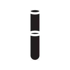 Test tube icon Vector flat thin line illustration