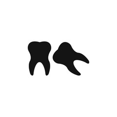 Tooth icon Vector flat thin line illustration