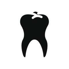 Tooth icon Vector flat thin line illustration