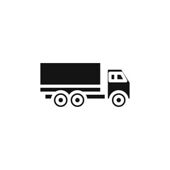 Truck icon Vector flat thin line illustration