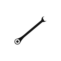 Wrench icon Vector flat thin line illustration