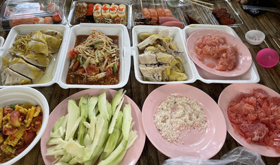 Somtam grilled chicken