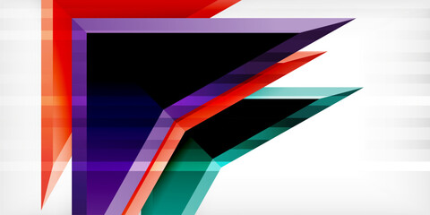 Abstract background color triangles and arrows composition. Vector Illustration For Wallpaper, Banner, Background, Card, Book Illustration, landing page
